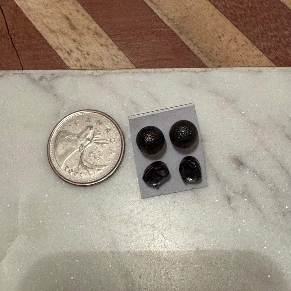 Source Unknown - Black Stud Earrings Set